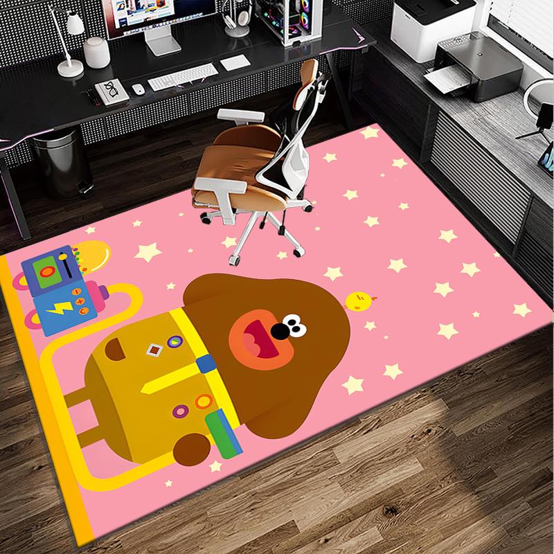 Cute Du-ggee Adventure Office Rug Chair Mat, Game Carpet, Suitable for Front Door, Bedroom, Living Room, Desk, Holiday Gift