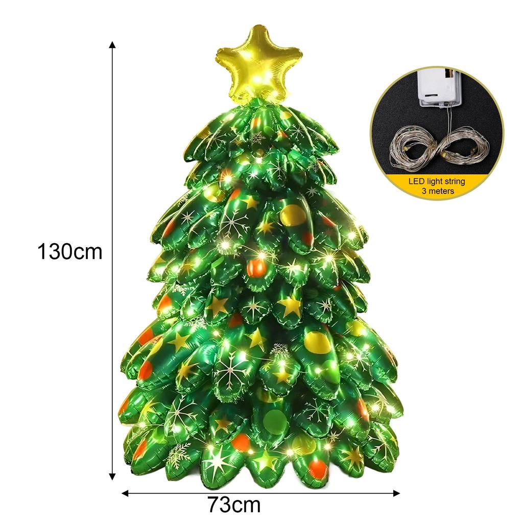 Großer 3D Stehender Weihnachtsbaum Folienballon Mit LED-Lichtern Neujahrsparty Dekoration Zubehör Haus Xmas Deko Po Requisiten