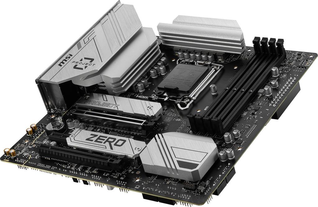 MSI B760M PROJECT ZERO Back Connect Design Intel Core-Prozessor der 13. und 12. Generation, kompatibles LGA1700 DDR5-Motherboard MB6489 14., Micro-ATX