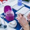 Boîte de rangement de fausses dents dentaires, avec filet suspendu, organisateur de dents
