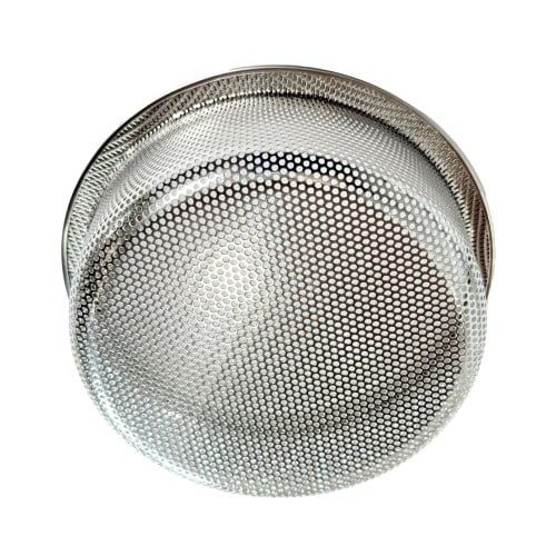 LuLuPaL Stainless Steel Drainer, Garbage Bin, 135mm, Shallow Type, 13.5mm, SUS304, Punched