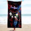 1PC Custom Name Video Game Controller Art Beach Towel Highly Absorbent And Sand-Resistant Towel for Swimming, Pool, Yoga, And Travel Lightweight