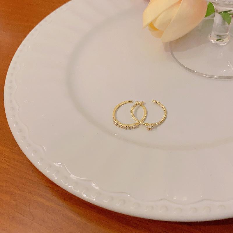 Elegant Niche Micro-Inlaid Zircon Butterfly Ring – Women's Trendy Open Design Index Finger Accessory