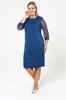 Women's Big Size Dress Polka Dot Flocked Sleeve Plus Size Dress 9B-2141