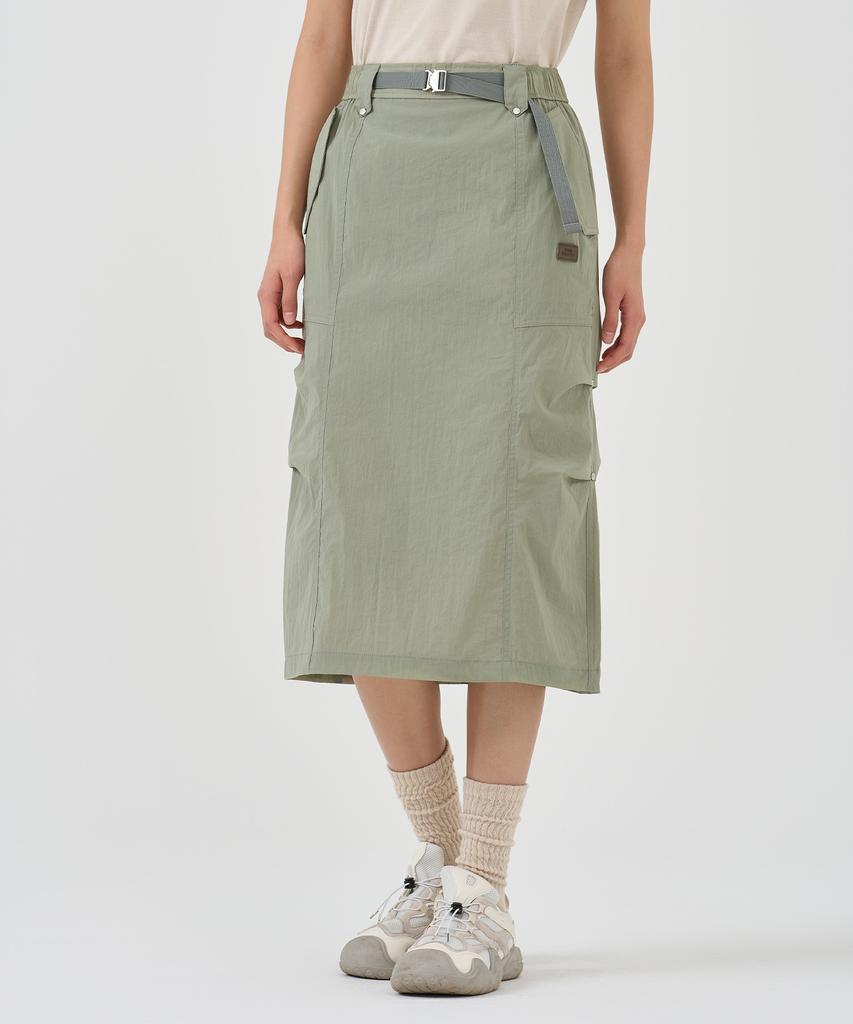 BBC EARTH W String Parachute Skirt_Olive