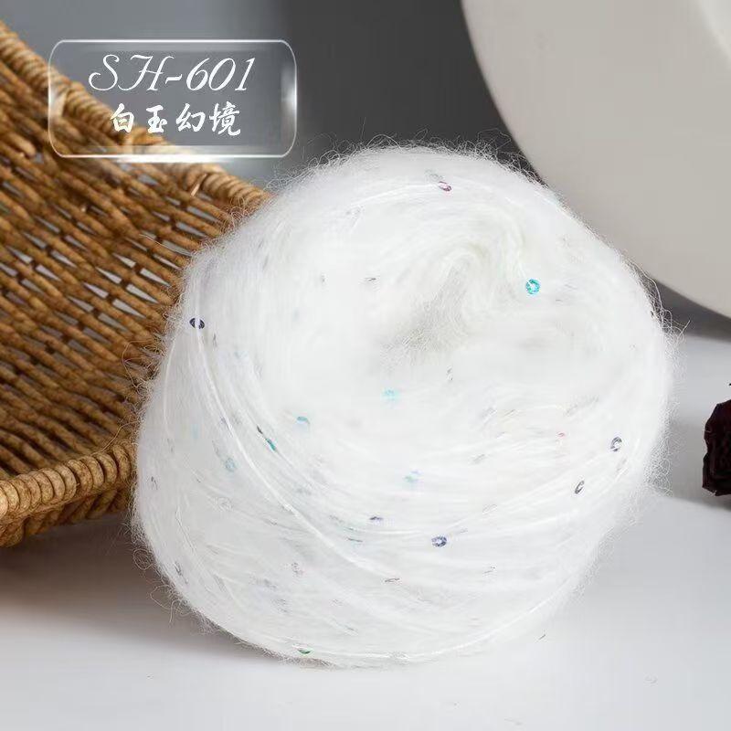 50g Big Sequins, Mohair Wool, Super Soft Yarn, Hat, Sweater, Scarf, Hand Woven DIY Shawl, Wand, Needle DIY Knitting&Crocheting