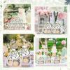 20Sets Crosses Keychain Favors With Thank You Label Organza Packaging Bulk Gift Set with Rope For Baby Showers Parties