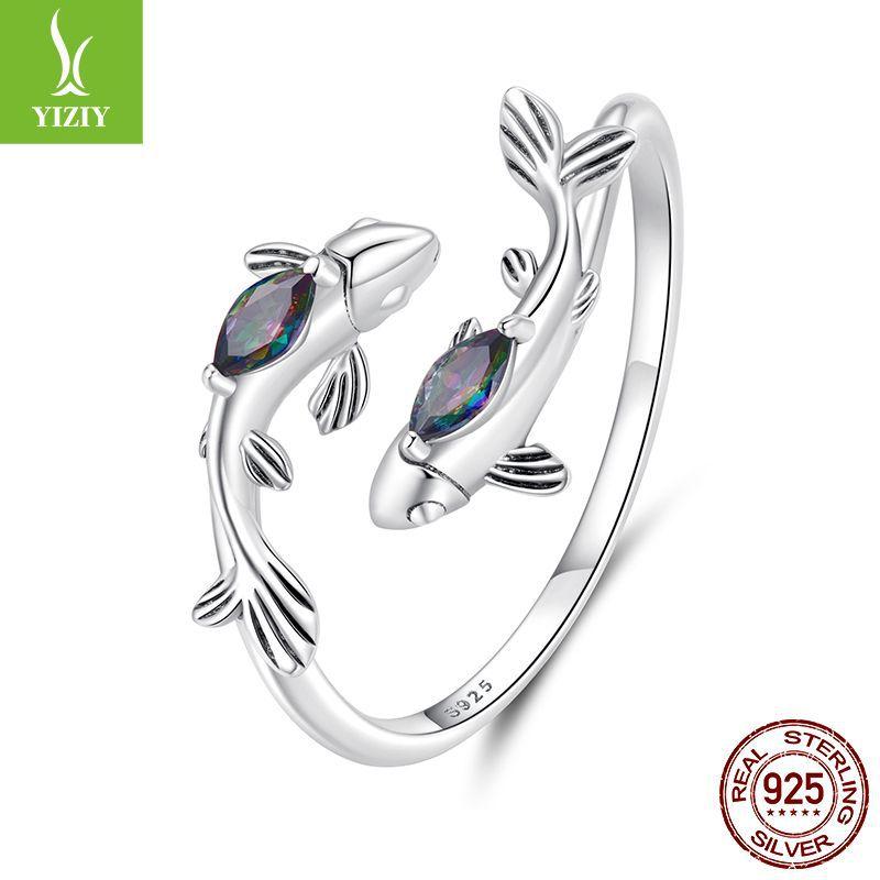 Personalized Retro Constellation Open Ring For Men And Women S925 Sterling Silver Charm Constellation Ring Jewelry