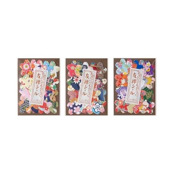 Washi Kawasumi Special Hand-dyed Kyo Yuzen Chiyogami Stickers (Sakura 60 pieces)