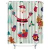 TU Festive Christmas Shower CurtainHoliday Bathroom DecorSanta Claus PatternWaterproof FabricHoliday GiftBathroom AccessoriesXma