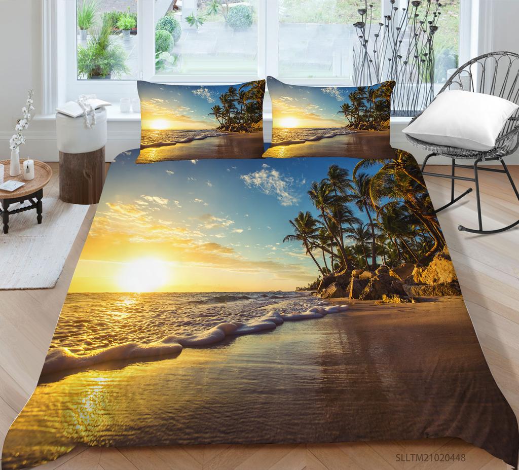 3D digitální tisk Domácí ložní souprava Povlak na polštář Povlak na přikrývku Ložní souprava Povlak na přikrývku Plná velikost Jedno/Dvoulůžko Domácí dekorace