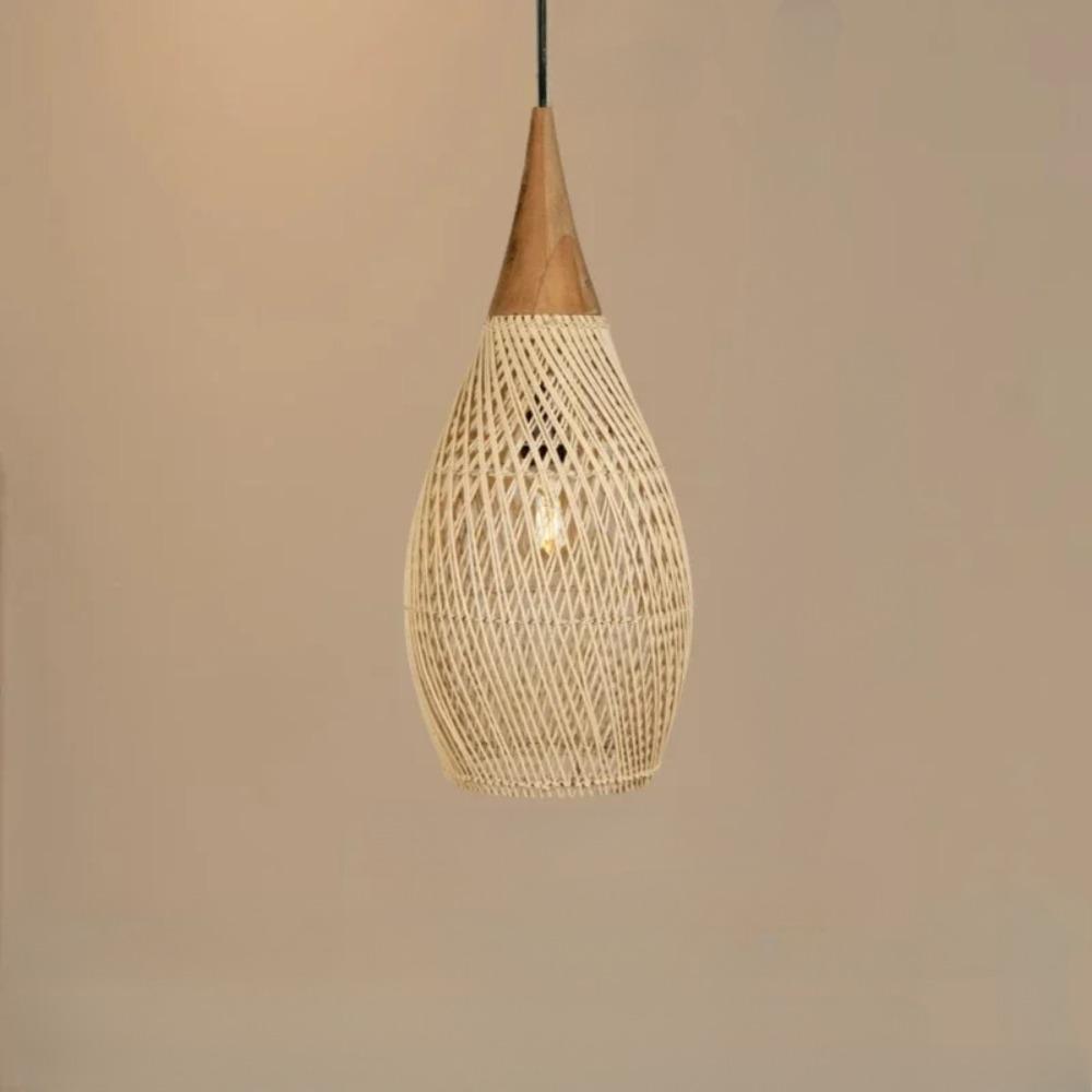 Designer Pendant Lamps Vintage Handmade Rattan Led Light Japanes Style Lighting for Kitchen Island Loft Dining Room Chandelier