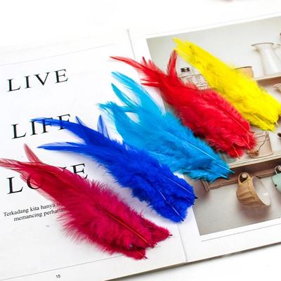 50 pièces 10-15 cm Plumes de Poulet Coq Plumes pour Mouche Artificielle DIY Bijoux Attrape-rêves Boucle d'oreille Accessoire Plumas pour Loisirs Créatifs