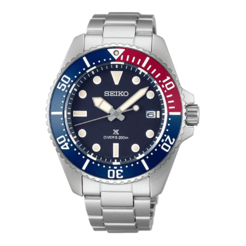 SEIKO prospex series 200M waterproof solar Quartz Steel Strap men s watch blue dial SBDJ061 синий