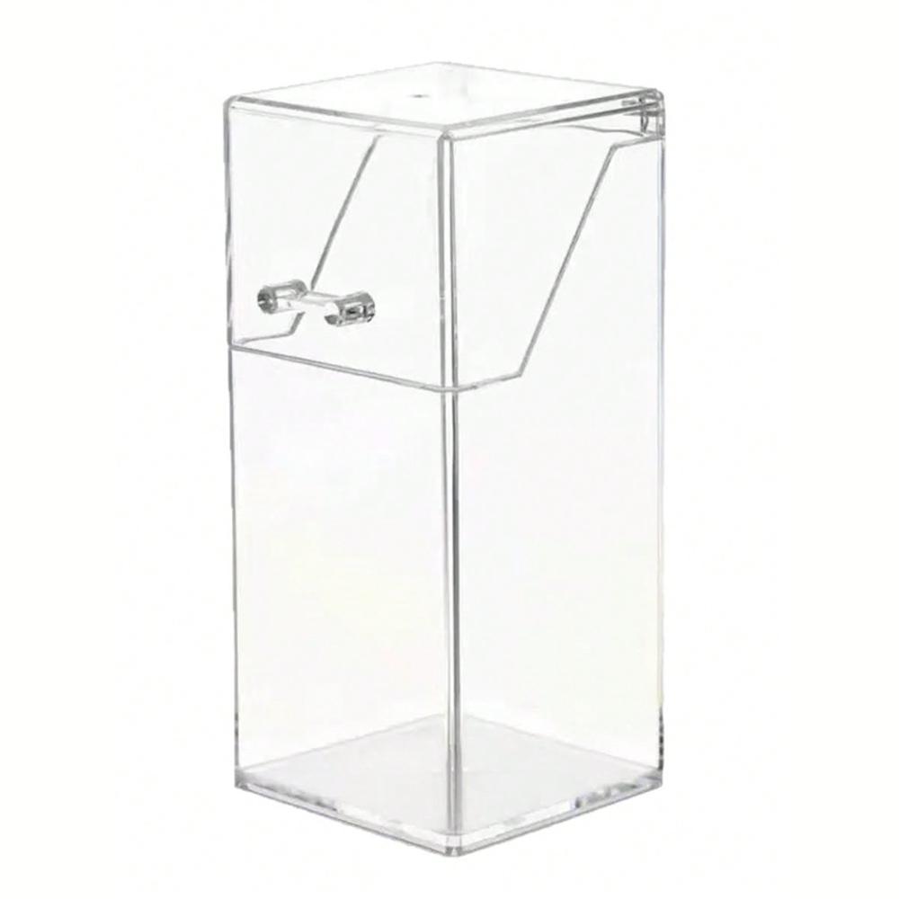

1pc Makeup Brush Storage Box Simple And Transparent Multifunctional Makeup Brush Storage Rack Simple Durable And Practical