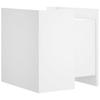Vidaxl Bedside Table, White, 45X50X50 Cm, Wood-Based Material