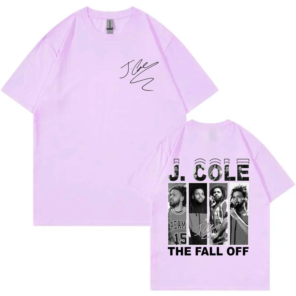 Rapper J Cole The Fall Off Tour 2026 Graphic T Shirts Mens Hip Hop Vintage Short Sleeve Tshirts Casual Fashion Loose Tshirt