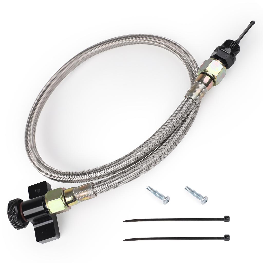 22200 Transmission Dipstick Tube Tool Aluminum Braided Automatic Transmission Locking Dipstick for Ford F-150 10R80 6R80 4R75E