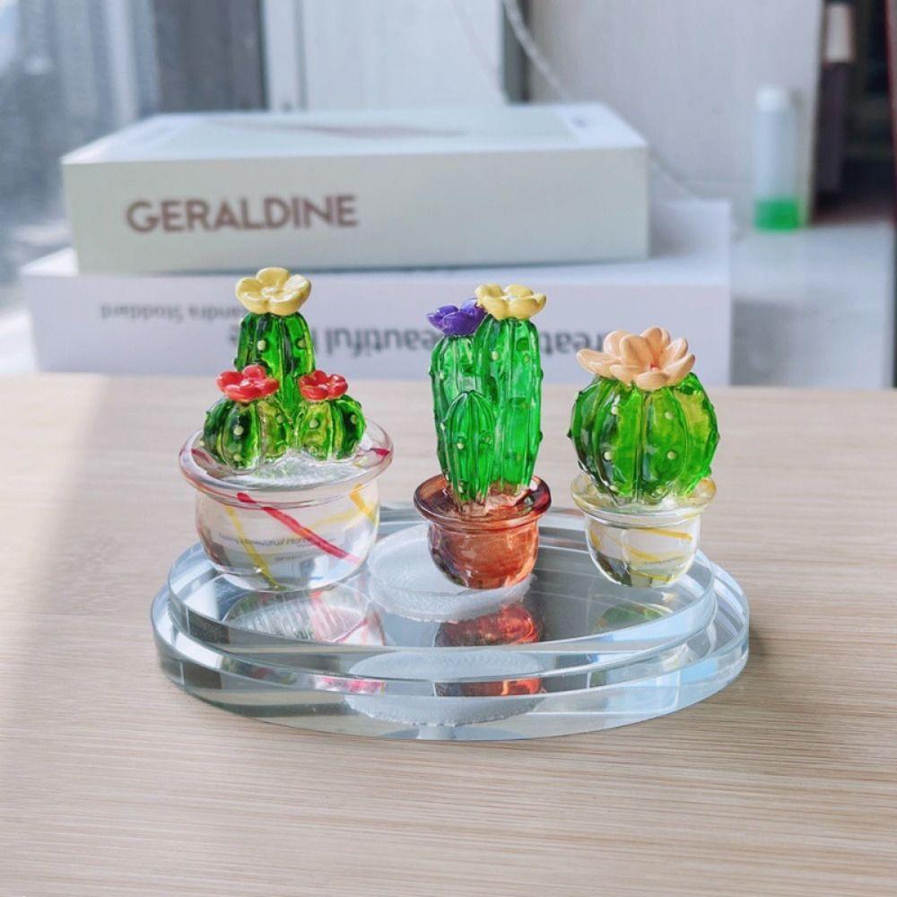 Handmade Cactus Sculpture Easy Use Miniature Figurines 1Pc Resin Craft  Desktop