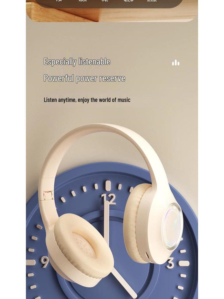 Wireless Over-Ear Bluetooth Noise-Cancelling Headphones with Long Battery Life for Music, Gaming, and E-sports