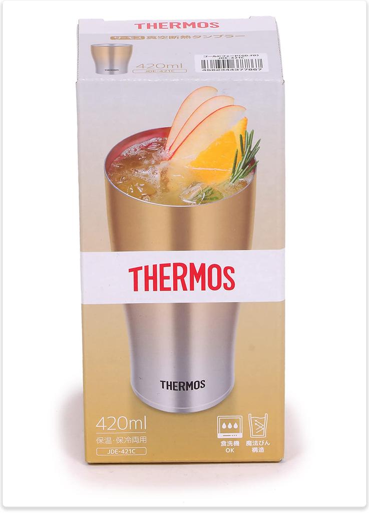Thermos Vacuum Insulated Gold Tumbler, 420ml, Fade, JDE-421C, GD-FD