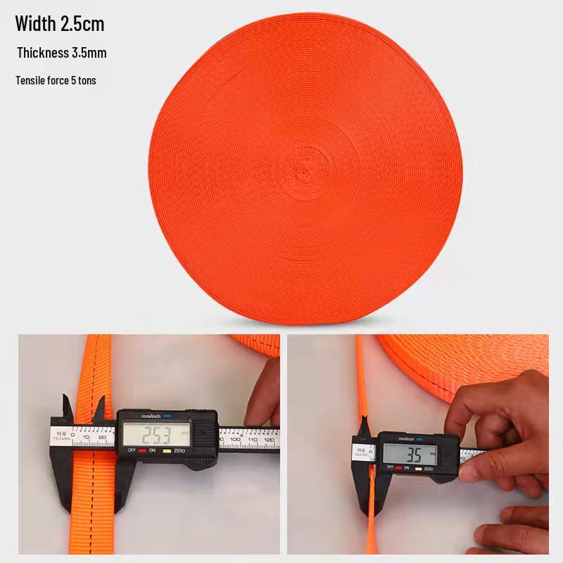 Strapazierfähige Zurrgurte für LKW und Anhänger - Flachband aus Polyester für Fracht-, Brems- und Abschleppseile.