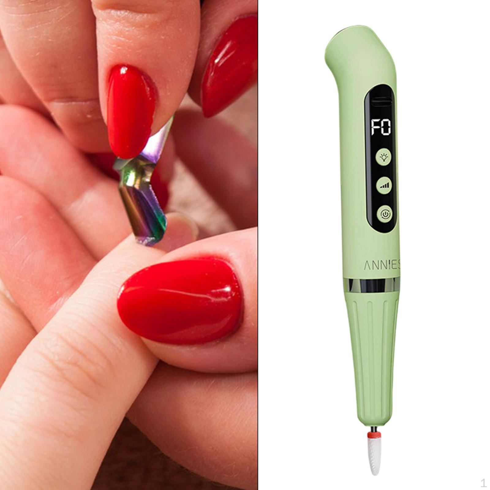 

Беспроводная электрическая пилка для ногтей с подсветкой Компактная 2 в 1 для шлифовки и полировки зелёный