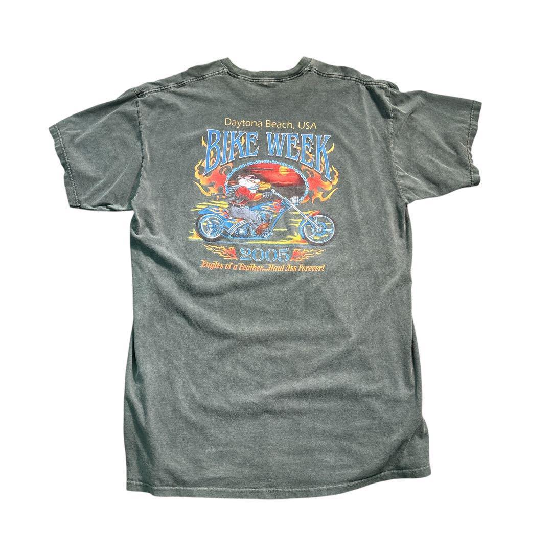 

[USED] 7TSM2USA Vintage Bike Eagle T-shirt, Used