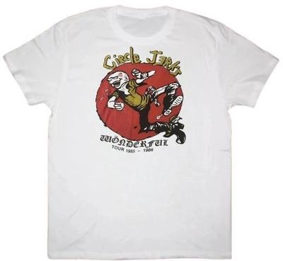 T-shirt Unisexe Homme 100% Coton Graphique Tournée CIRCLE JERKS Vintage 1985-86 Hauts pour Homme