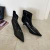 Fashion Female Pointed Toe Ladies Modern Ankle Boots Zippers Shoes Fashion Elastic Women Stretch Short Boots With Heels Shoes