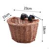 Bike Wicker Basket Bicycle Cargo Rack Bag Multi Purpose with Adjustable Straps Handlebar