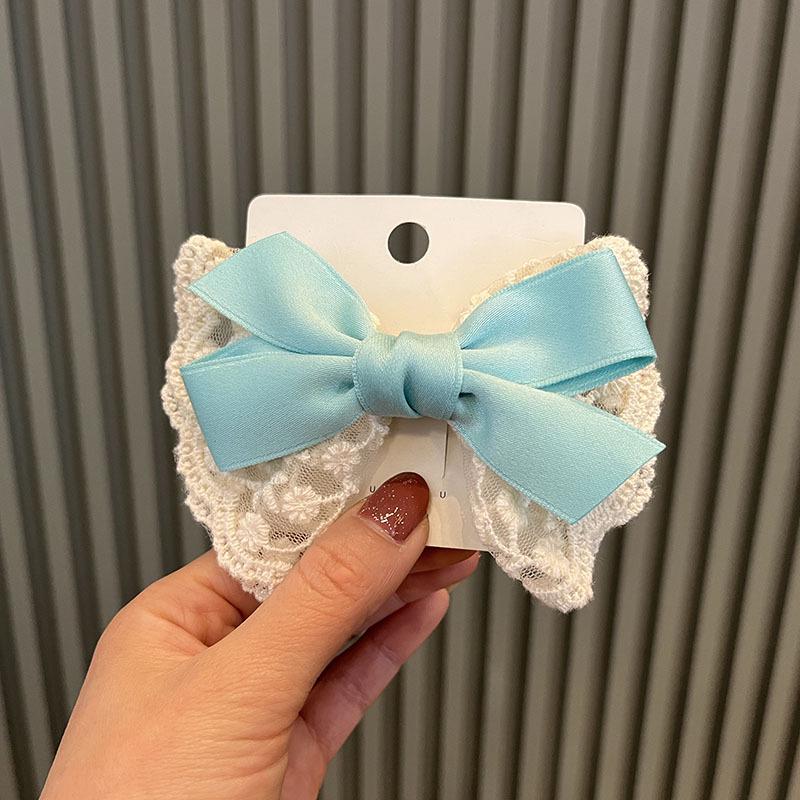 Children's Korean Hair Clips: Bows, Lace, Fashionable Princess Headwear for Little Girls