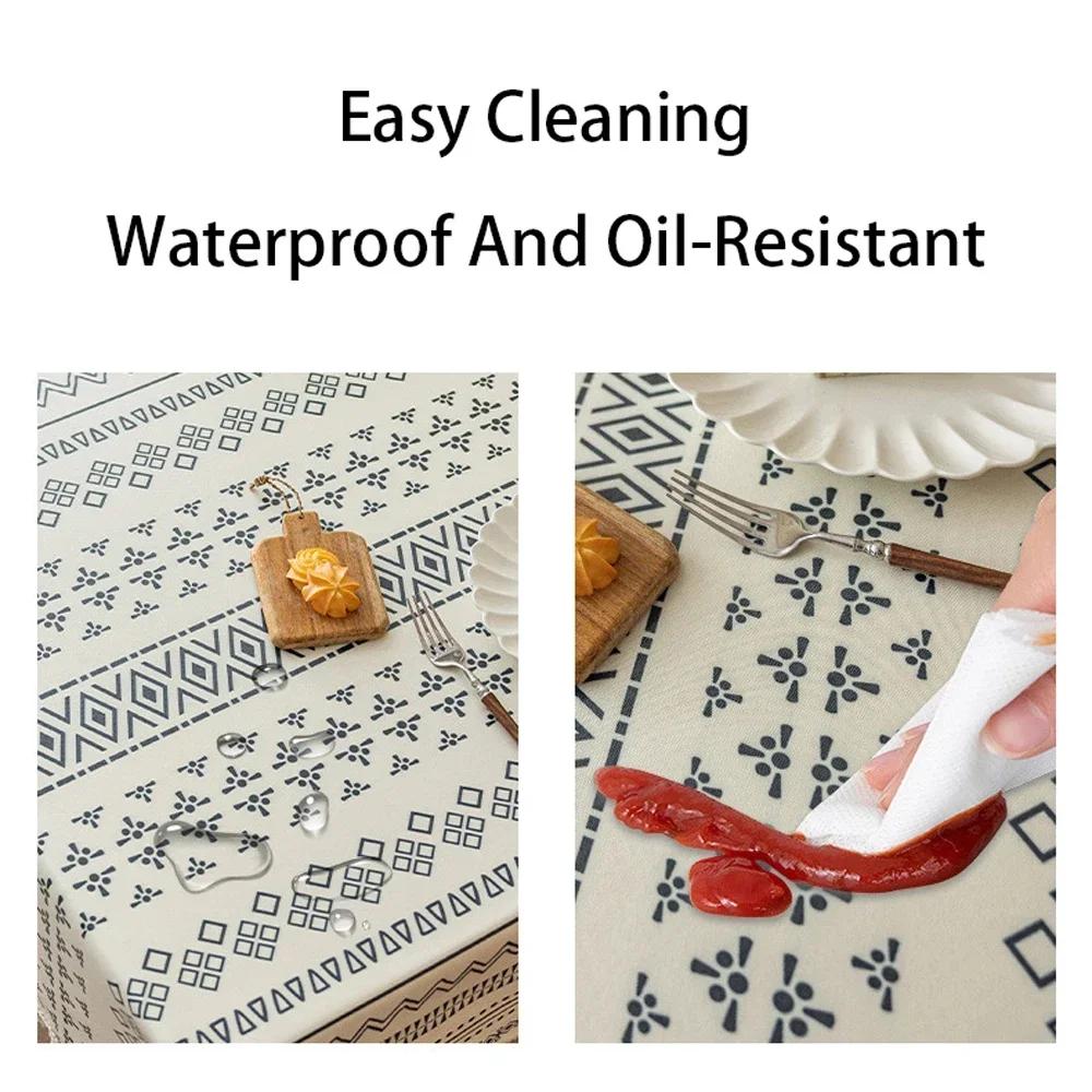 Bohemian Tassels Tablecloth Waterproof And Oil-Resistant Table Cloth Washable Tablecloth Tea Table Dining Table Decoration