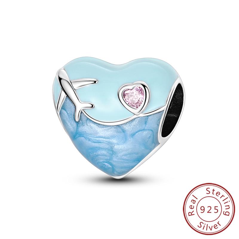 Original Charms Bead Copper Apple Skull Butterfly Flower Cat Starry Sky Charm Fit Bracelet Pendant Diy Jewelry Gift