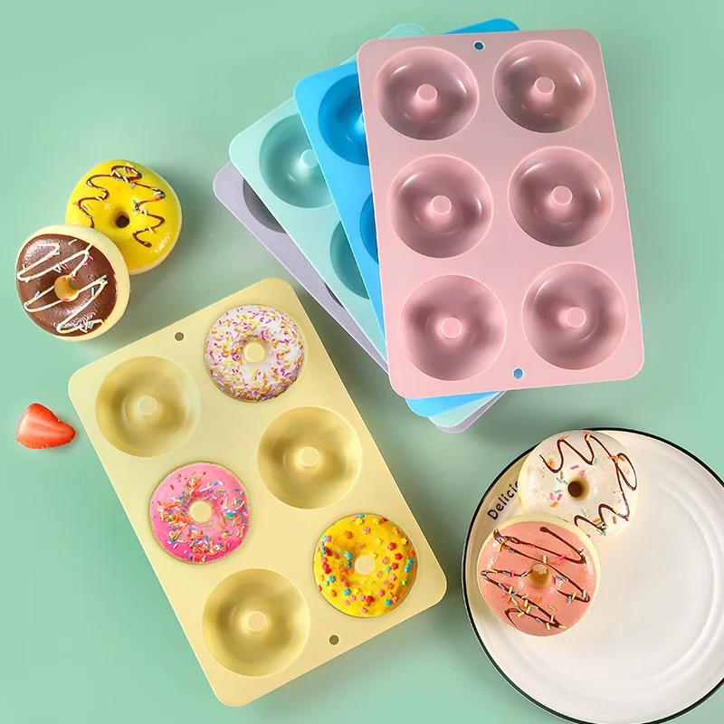1pc Cake Mold,Non-stick 6 Cavity Silicon Donut Baking Pan Cake Mold,silicone Cake Molds 6 Hole Molds,cake Pan Mold