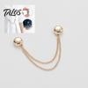 Easy Adjust Clothing Magnets Magnetic Trouser Leg Clips with Chain, Reusable Adjustable Alloy Fasteners, Cuff Folders No Damage Buckle for T-shirt Hem
