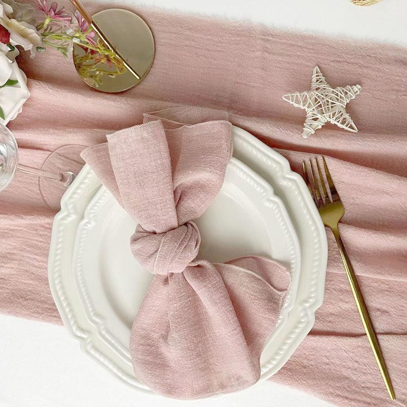 50pcs Cloth Napkins 100% Cotton  Gauze Fabric 30x30cm For Wedding Party Birthday Tea Towel Table Baby Shower Christmas Napkins
