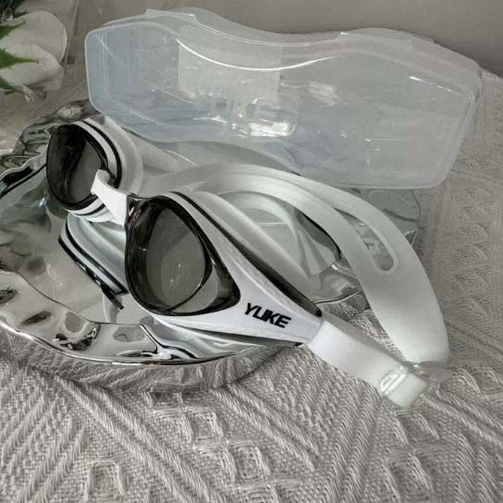 Waterproof Contrast Color Swim Glasses TPU Big Frame Anti-fog Swim Eyewear Swimming Goggles  Women