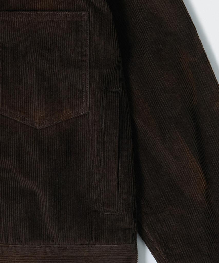 Musinsa Standard Faded 8W Corduroy Trucker Jacket [Dark Brown]