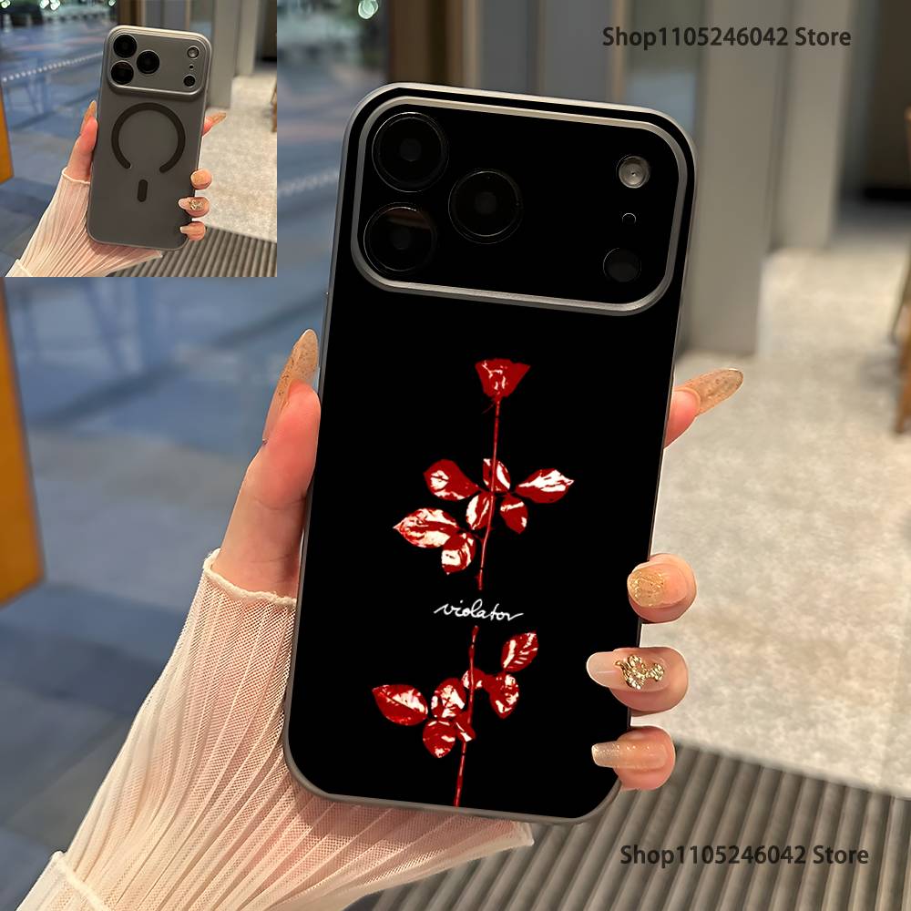 

Band D-Depeche Mode For iPhone 17,16,15,14,13,12,11,Pro,Max,Plus Magnetic Wireless Charging Transparent gray Phone Case iPhone13