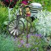 AEE4-Metall-Windspiel Garten Metalltier Fahrrad Kinetisches Spinner Dekor Outdoor Rasen Metallkunst Dekoration