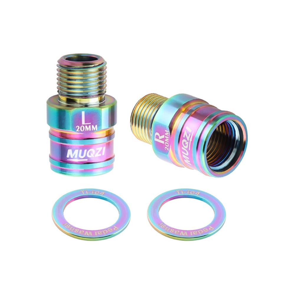 1 Pair Titanium Zinc Zinc Alloy Bike Pedal Axle Extenders 9/16 Bicycle Pedal Extension Bolts Folding Bicycle