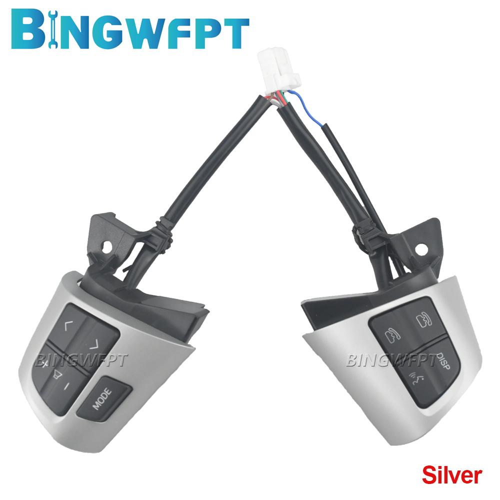 New Button Only Suitable For Toyota RAV4 2011-2012 2.4AT Steering Wheel Audio Volume Music Phone Control Steering Wheel Button серебряный