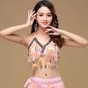 Stage Nightclub Dance Wear Sequin Halter Bra Show Costumes Performance Top Belly Dance Bra