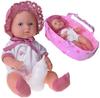 Jokomisiada Doll Baby In Carrier Pees and Pees + Bottle Za5155