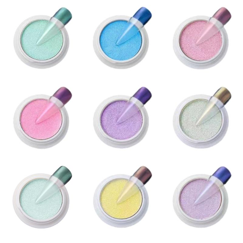 Mermaid Chrome Nail Powder Ice Transparent for Aurora Powder Mirror Manicure Pig