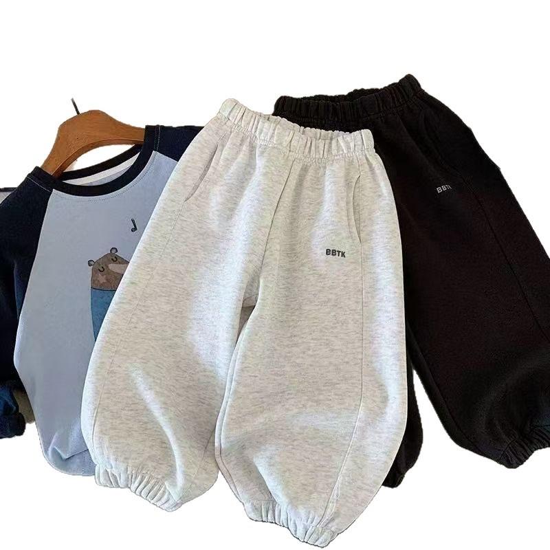 Baby Children's Casual Pants 1-11Y Spring Teens Girl Boys Solid Color Trousers Girls Loose Outdoor Sweatpants Sports Pants