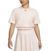 Nike Air Pique Solid Color Casual Short Sleeve Polo Shirt Women Tops Pink DM6465-610