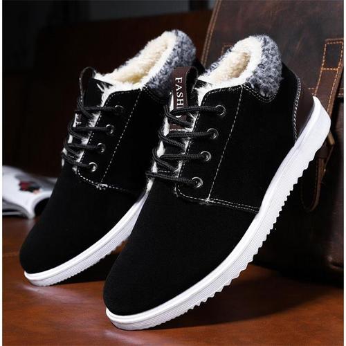 

Круглый носок меховые теплые мужские повседневные ботинки на шнуровке мужские зимние ботинки на шнуровке мужские зимние ботинки в римском стиле на плоской подошве для зимы 7.5 чёрный
