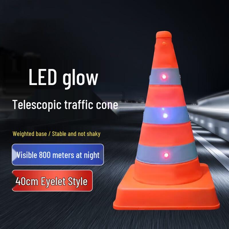 LED Foldable Traffic Emergency Roadblock Pillar